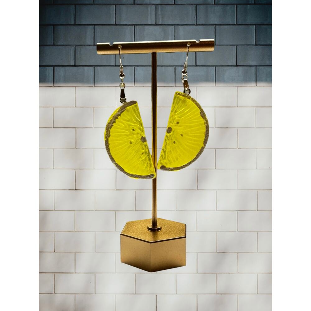 Capri Lemon Slice Drop Earrings Gift For Women Jewelry Italy Greece France